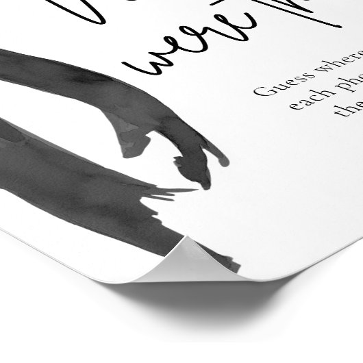 Black Bow Brautparty Wo waren sie Game Sign Poster (Ecke)