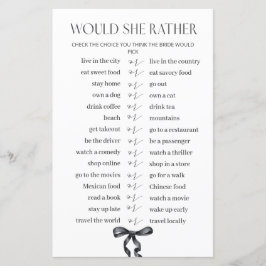 Black Bow Brautparty würde sie eher spielen