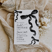 Black Bow Bridal Dusche Einladung