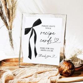 Black Bow Bridal Recipe Karten signieren Poster
