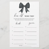 Black Bow Bridal Shower How old were they (Vorderseite)