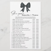 Black bow bridal shower Shoe game (Vorderseite)