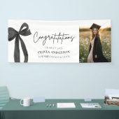 Black Bow Coquette Abschluss Gratulation Banner (Messe)