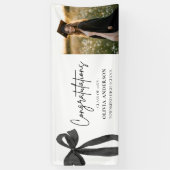 Black Bow Coquette Abschluss Gratulation Banner (Vertikal)