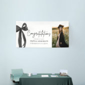 Black Bow Coquette Abschluss Gratulation Banner (Messeveranstaltung)