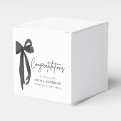 Black Bow Coquette Abschluss Gratulation Geschenkschachtel (Vorderseite)