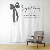 Black Bow Coquette Abschluss Gratulation Wandteppich (Beispiel)