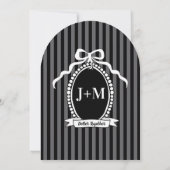 Black Bow Coquette Anniversary Party Invitation Einladung (Rückseite)