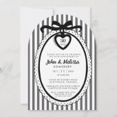 Black Bow Coquette Anniversary Party Invitation Einladung (Vorderseite)