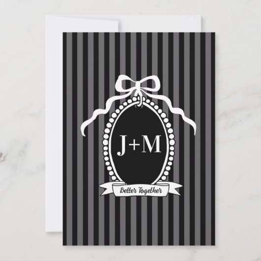 Black Bow Coquette Anniversary Party Invitation Einladung (Rückseite)