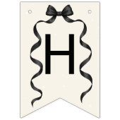 Black Bow Coquette Birthday Wimpelkette (Zweite Fahne)