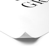 Black Bow Coquette Graduation Party Welcome sign Poster (Ecke)