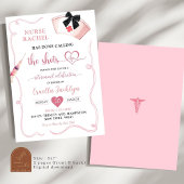 Black Bow Coquette Nurse Retirement Party Einladung