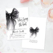 Black Bow Coquette Shes Tying Knot Bridal Shower Einladung