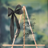 Black Bow Coquette Sweet 16 Geburtstag Willkommen Acrylschild (Neutral)