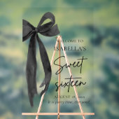Black Bow Coquette Sweet 16 Geburtstag Willkommen Acrylschild (Neutral)