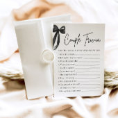 Black Bow Couple Trivia Brautparty Einladung
