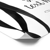 Black Bow Custom Table Sign Poster (Ecke)