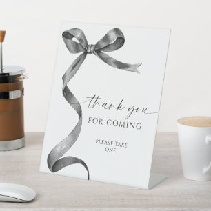 Black Bow Danke für das kommende Sign Sockelschild