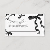 Black Bow Diaper Raffekarte Begleitkarte (Vorderseite)