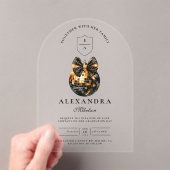 Black Bow Disco Ball Graduation Party Acryleinladungen (Insitu (Handheld))