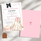 Black Bow Doctor Retirement Party Einladung