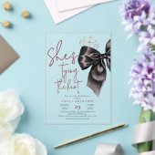 Black Bow ⎮Elegance Bridal Shower Acryleinladungen (In Situ (Hochzeit))