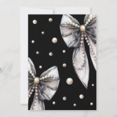 Black Bow Elegant 30. Geburtstag Einladung (Rückseite)