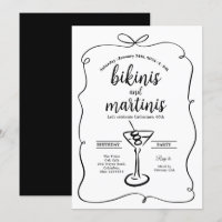 Black Bow Elegante Bikinis und Martinis Geburtstag