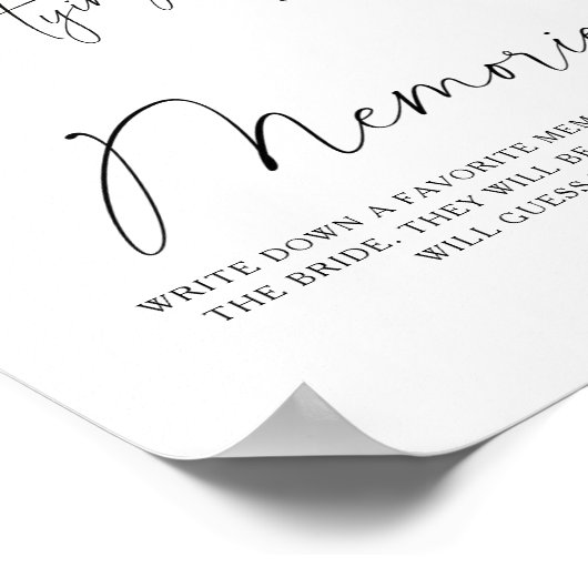 Black Bow Erinnerungen mit der Braut Poster (Ecke)