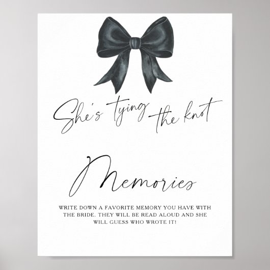 Black Bow Erinnerungen mit der Braut Poster (Vorne)