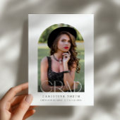 Black Bow Foto Grad Party Einladung