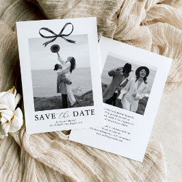 Black Bow Foto Save The Date