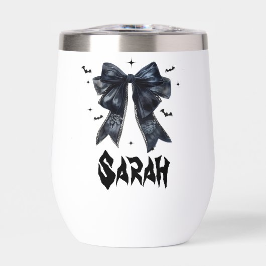 Black Bow Gothic Tasche Bachelorette Bridesmaid (Vorderseite)