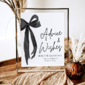 Black Bow Grad Party Graduate Ratschläge und Wünsc Poster