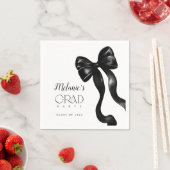 Black Bow Grad Party Serviette (Beispiel)