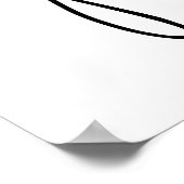 Black Bow Grad Script Willkommen zur Graduierungsp Poster (Ecke)