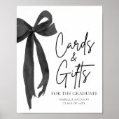 Black Bow Graduate Party Graduate Cards & Gifts Poster (Vorne)