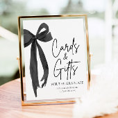 Black Bow Graduate Party Graduate Cards & Gifts Poster