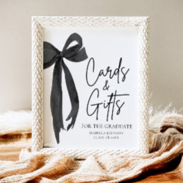 Black Bow Graduate Party Graduate Cards & Gifts Poster