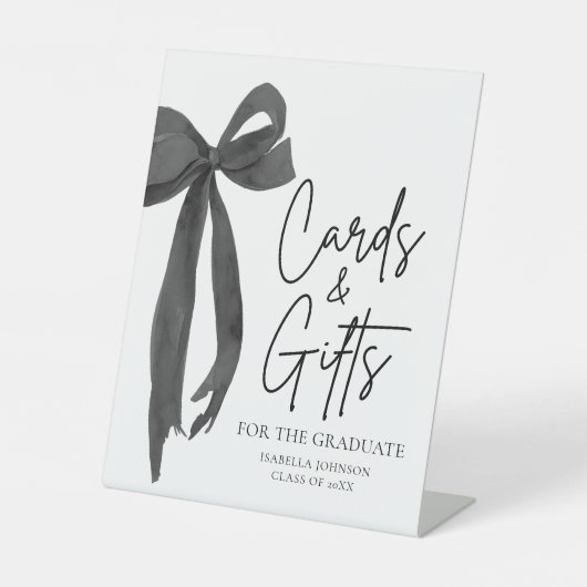 Black Bow Graduate Party Graduate Cards & Gifts Sockelschild (Vorderseite)