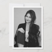 Black Bow Graduation Dankeskarte (Rückseite)