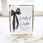 Black Bow Graduation Party Ratgeber Worte der Weis Poster