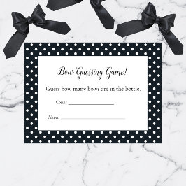 Black Bow Guessing Count Baby Showspiel Begleitkarte