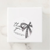 Black Bow Halloween Baby Dusche Runde Geschenkanhänger (Beispiel)