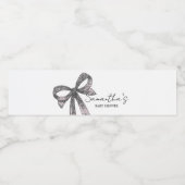 Black Bow Halloween Baby Dusche Wasserflasche Etik Wasserflaschenetikett (Einzelnes Label)