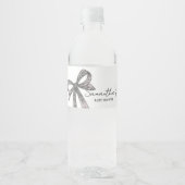 Black Bow Halloween Baby Dusche Wasserflasche Etik Wasserflaschenetikett (Vorderseite)