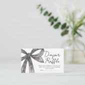 Black Bow Halloween Baby Shower Windelwecker Raffe Begleitkarte (Stehend Vorderseite)