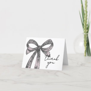 Black Bow Halloween Kinderdusche Dankeskarte