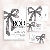 Black Bow Halloween Kinderdusche Einladung